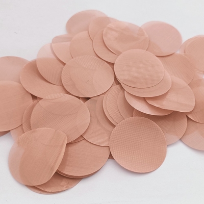 tamis filtrant de cuivre d'extrudeuse de 1-5m Mesh Round Disc Rust Resistance